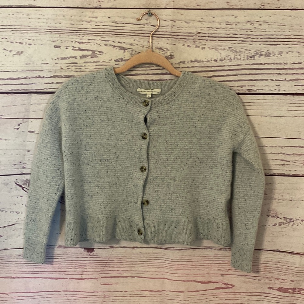 Madewell 100% cashmere cropped cardigan
